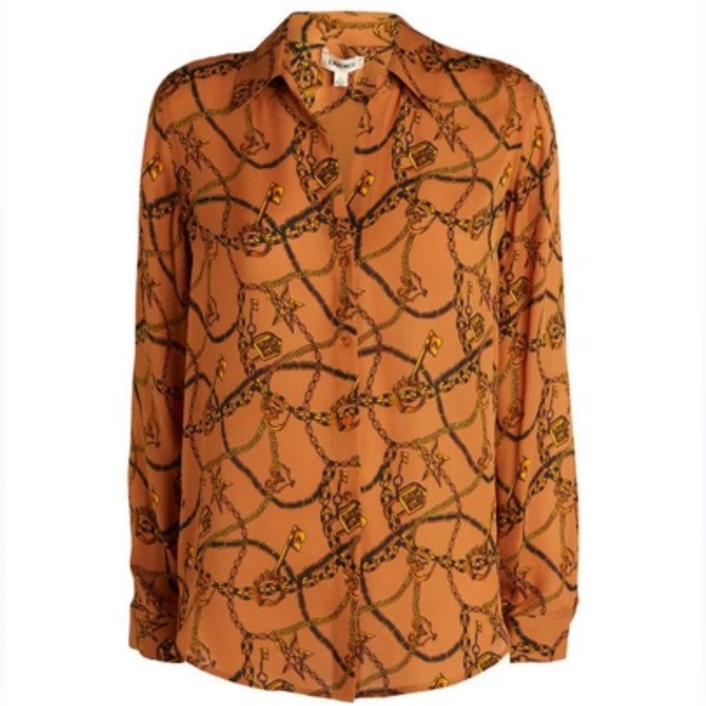 L’AGENCE 100% Silk Nina Chain blouse - Picture 2 of 5